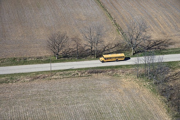 FILE: School Bus on Country Road School Bus on Country Road